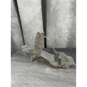 Azalea Wang Silvervine Slide Sandal Size 6
